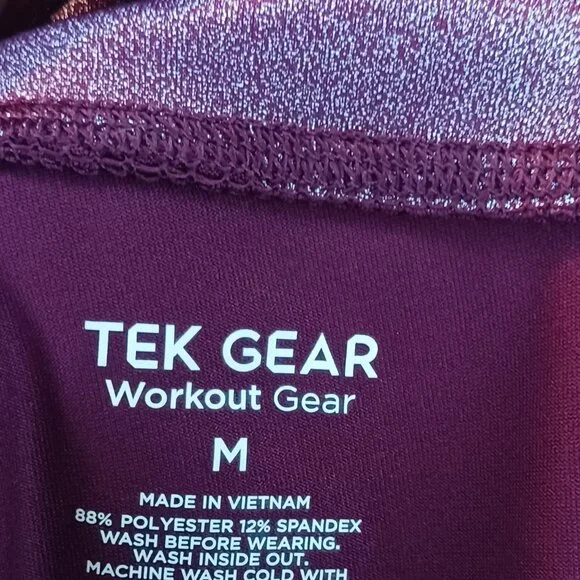 #355 3/$18 - Tek Gear Red Leggings Size Medium - Picture 4 of 4